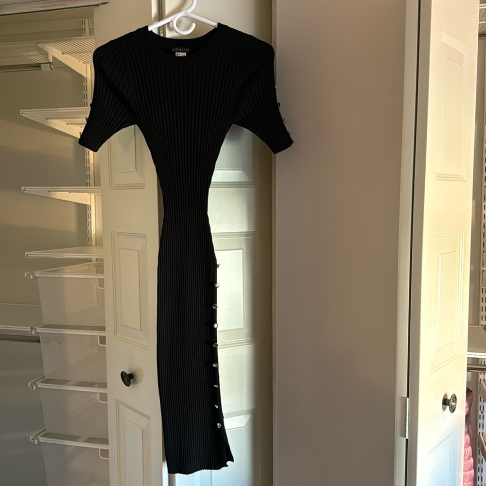 Black Stretch Venus Dress Size Small